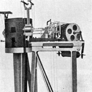 The first seismograph installed by the University in 1909.